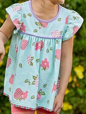 Matilda Jane | The Last Strawberry Tassel Fringe Pom Pom Short Sleeve Tunic Top